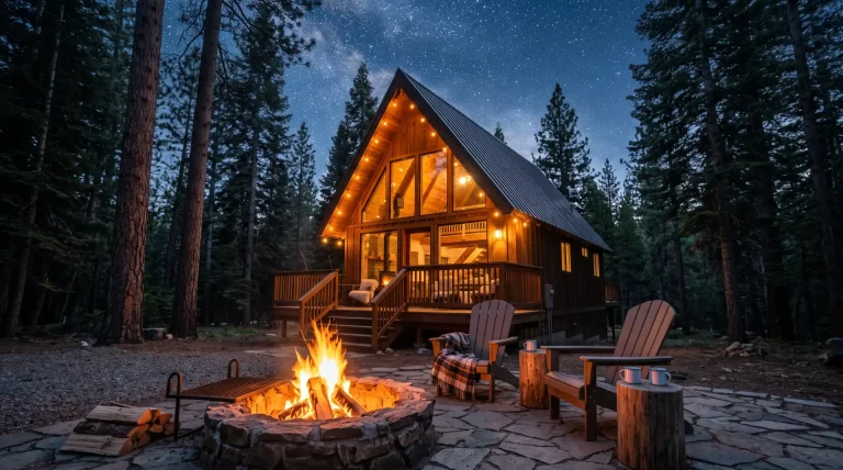 Cabin_in_pine_forest_campfire