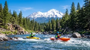 Kayakers_paddling_in_mountain_river