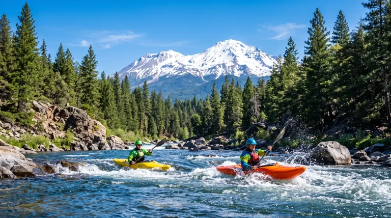 Kayakers_paddling_in_mountain_river