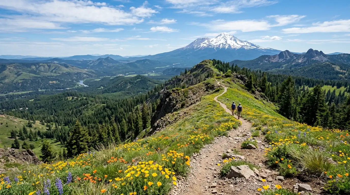 Scenic hiking trail in Shasta County